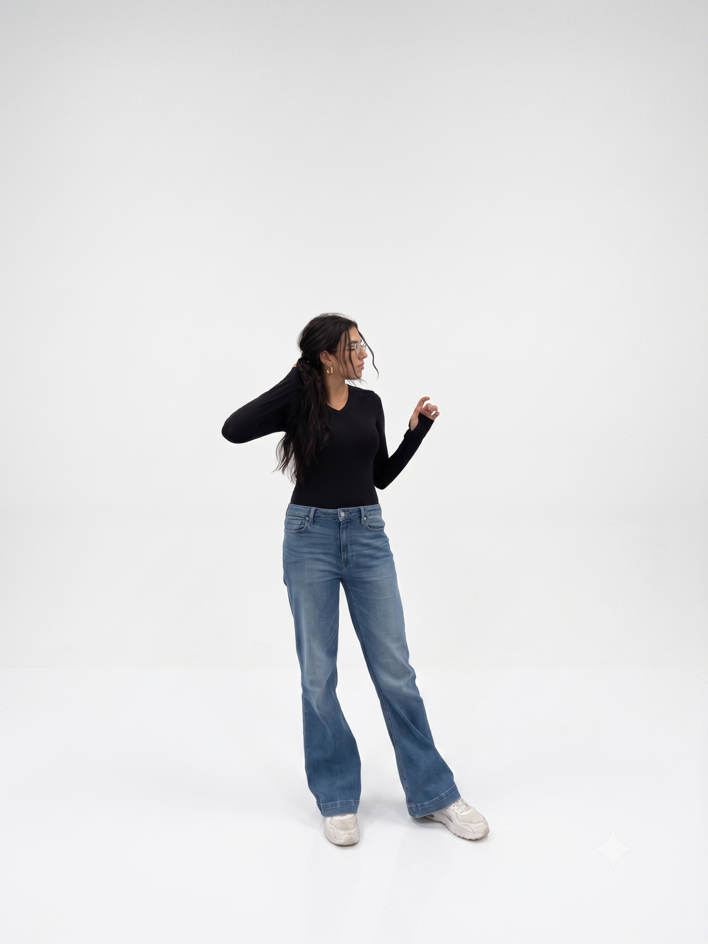 Bare V-Neck Bodysuit - Long Sleeve