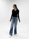 Bare V-Neck Bodysuit - Long Sleeve