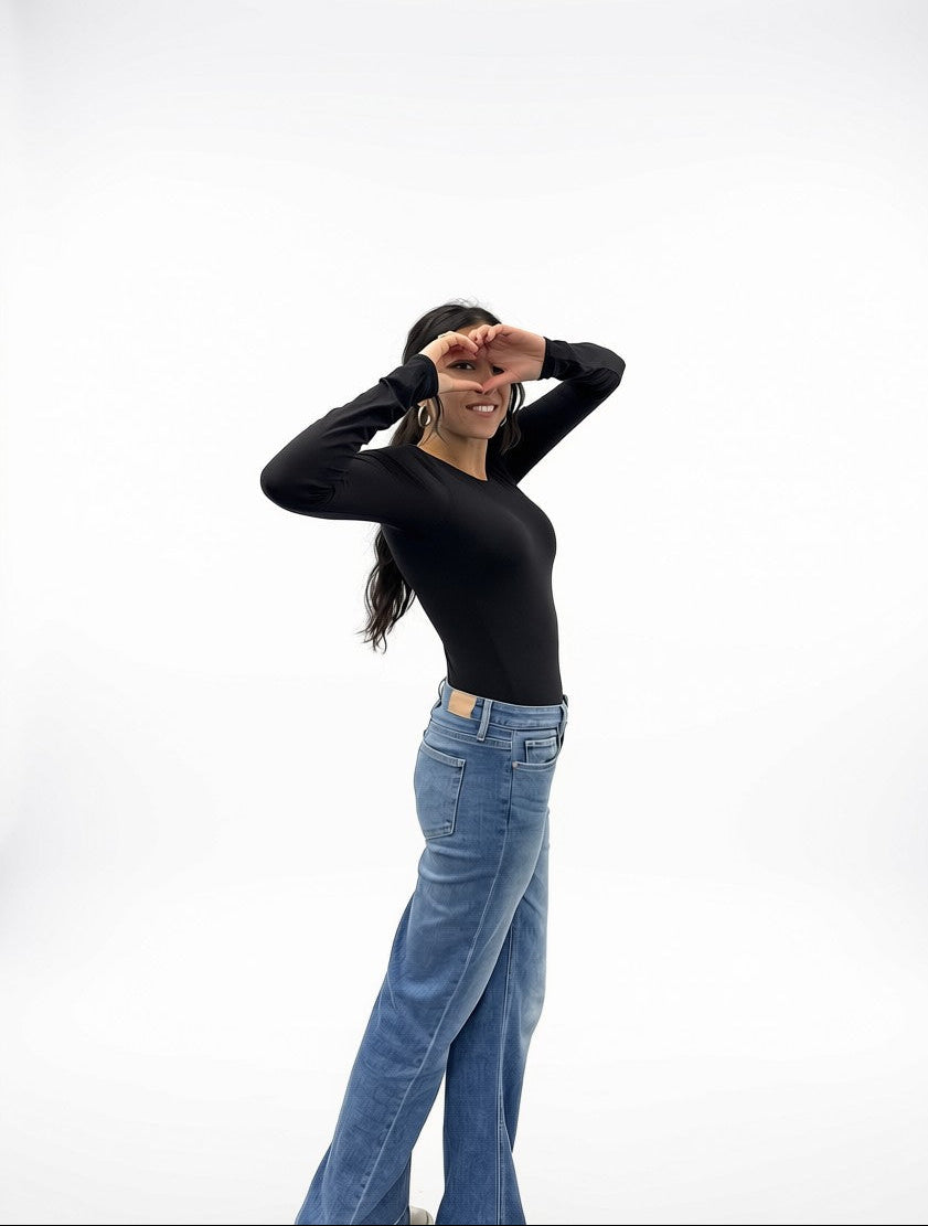 Bare Scoop Bodysuit - Long Sleeve