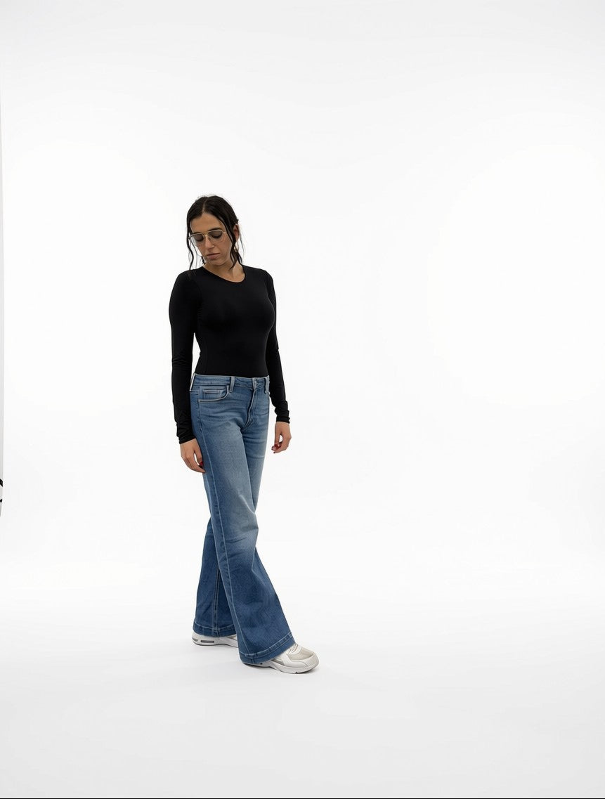 Bare Scoop Bodysuit - Long Sleeve